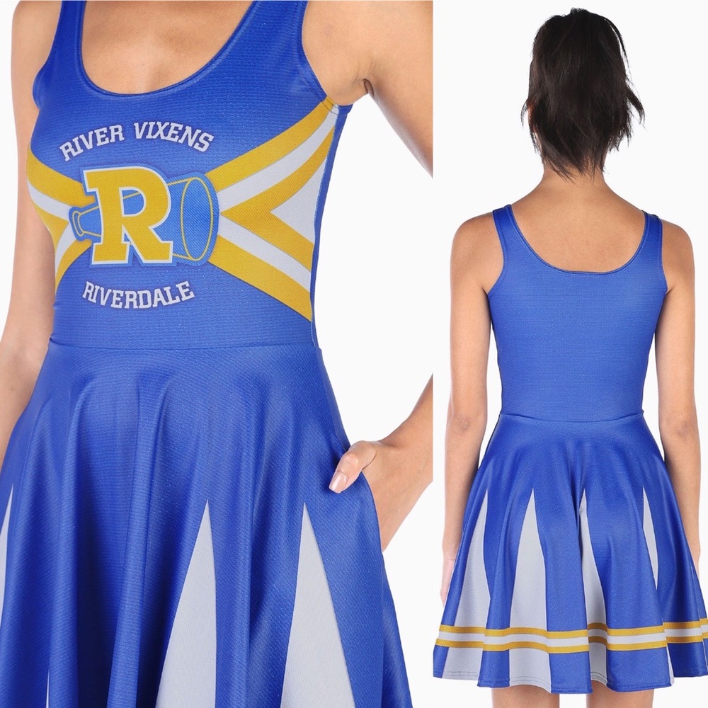 💜 BlackMilk RIVERDALE VIXENS SCOOP SKATER DRESS XL